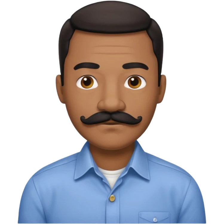 mustache man,Big black mustache. emoji