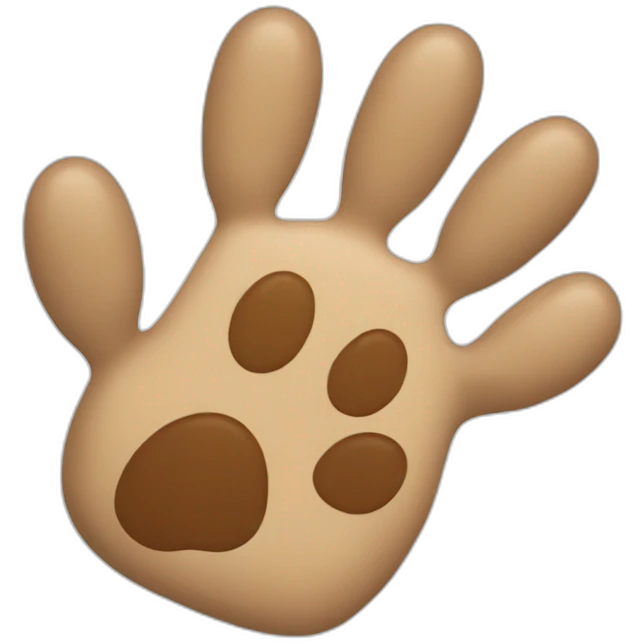 Dog paw high five emoji