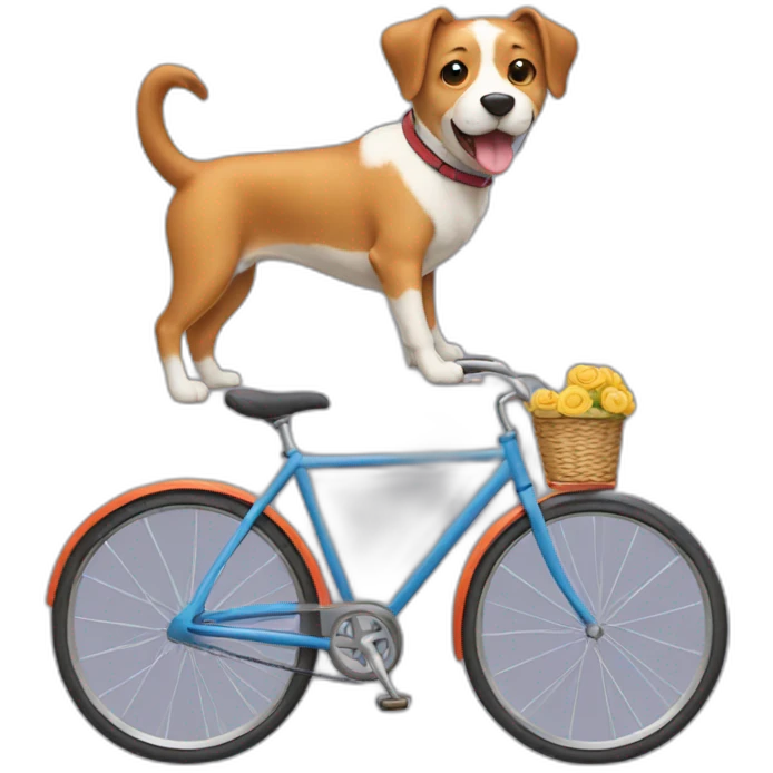 Dog on bicycle emoji