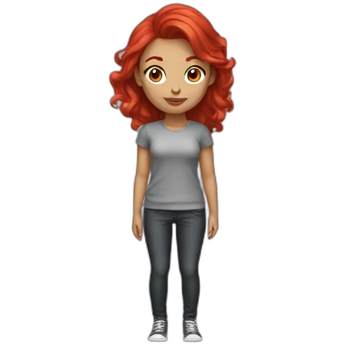 designer girl red hair  emoji