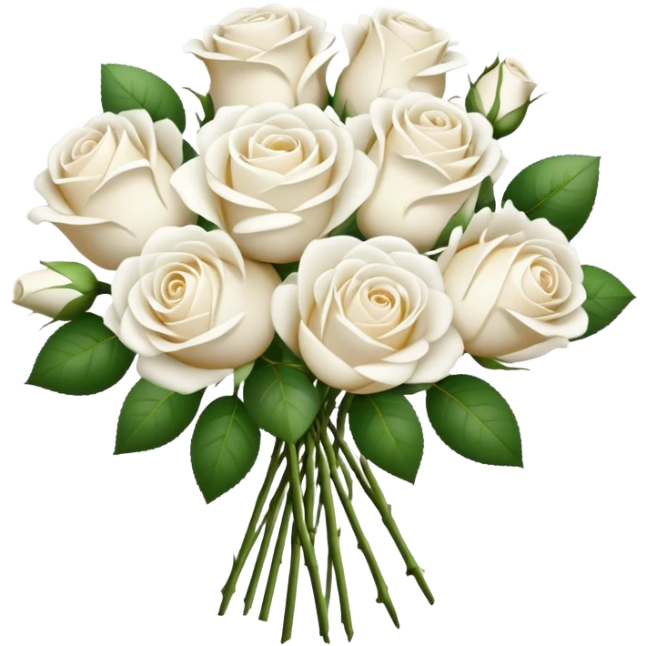 White rose bouquet  emoji