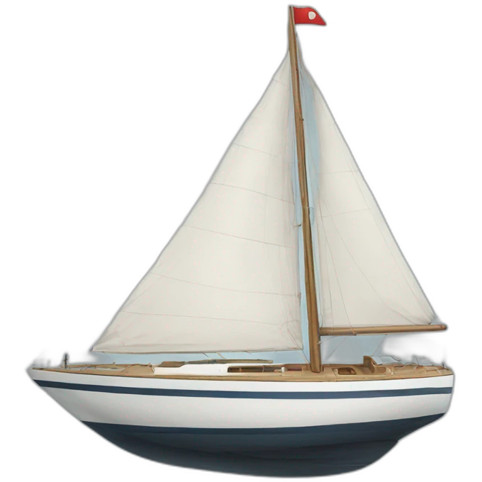 Big sailboat on the sea  emoji