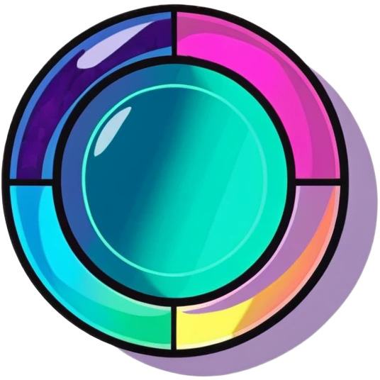 round mystic topaz holographic gem emoji