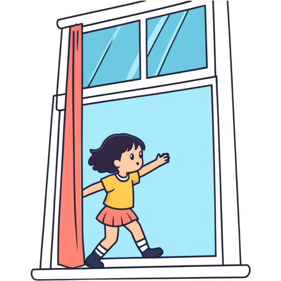 A girl getting snatched out the window  emoji