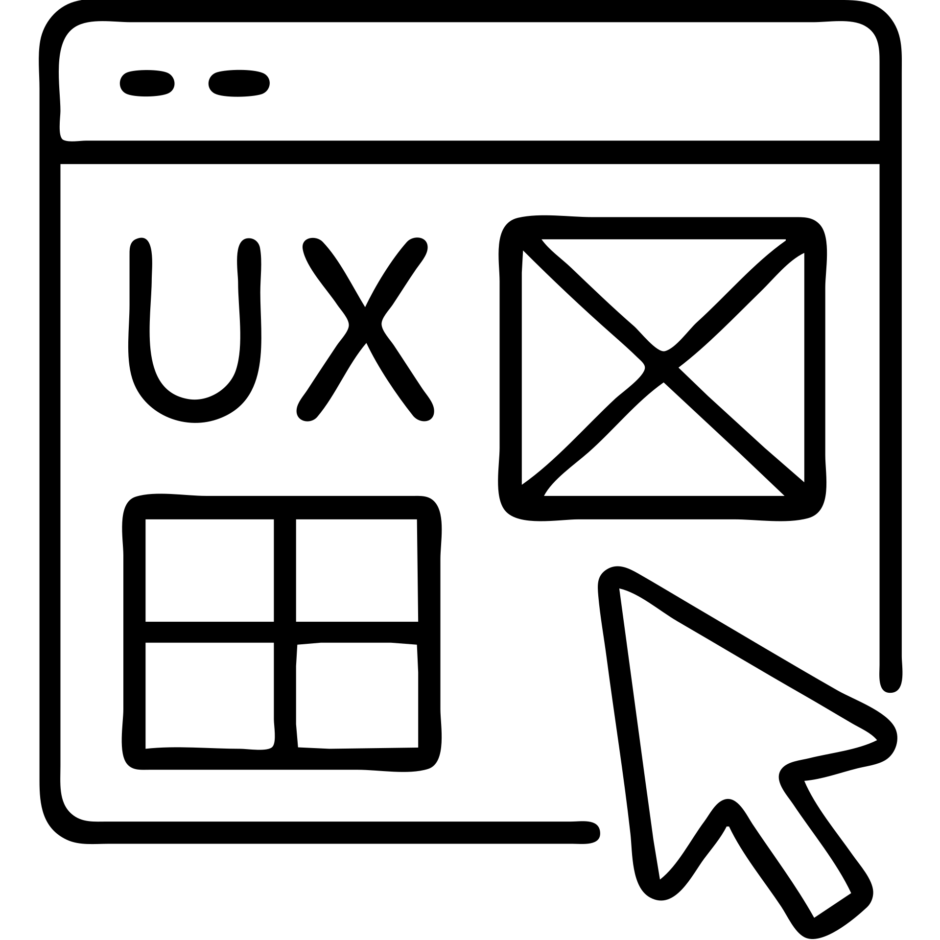 UX design icon with wireframe elements, 24 by 24 px, 1 px stroke emoji