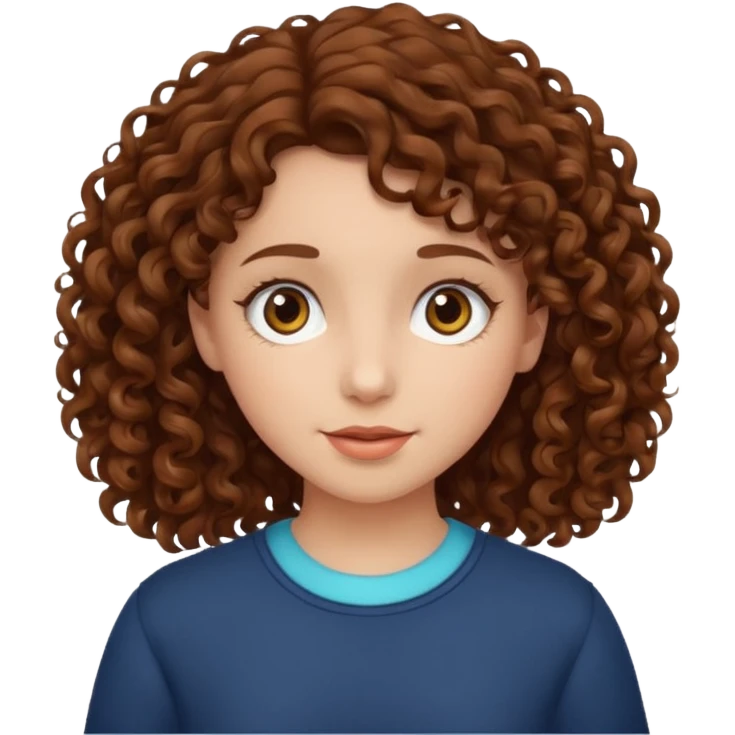 brown hair girl curly emoji