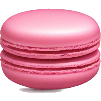 Realistic pink macaron isolated emoji