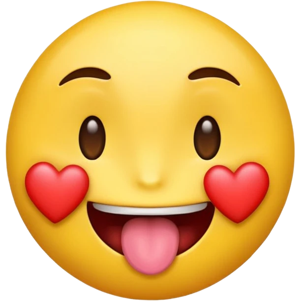 An loving emoji with heart eyes and the tongue out of the mouth emoji