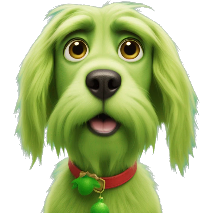The grinch as a dog emoji