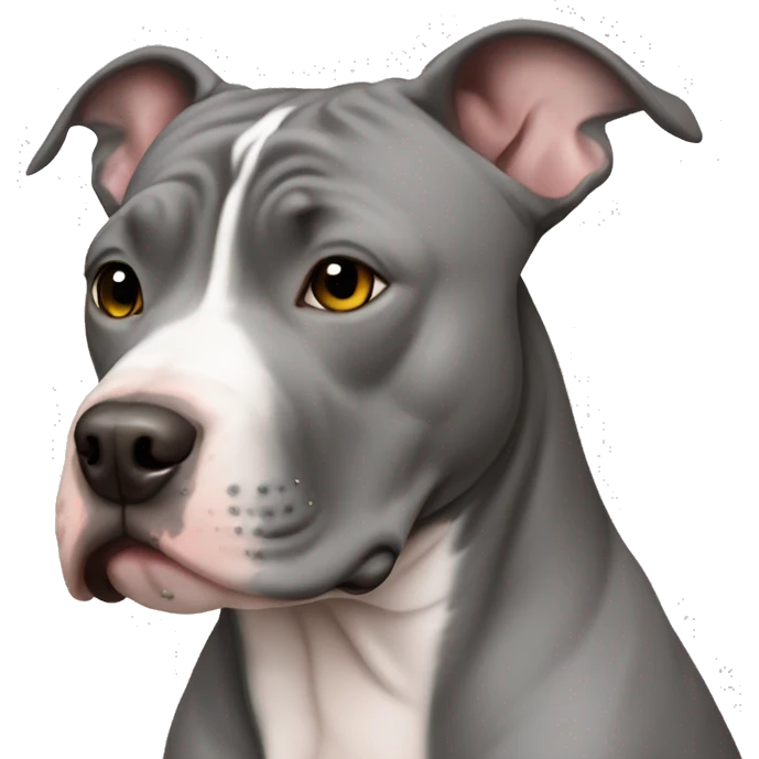 Full grey pit bull no white emoji