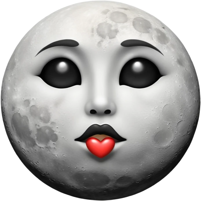 full moon kissing dark moon emoji