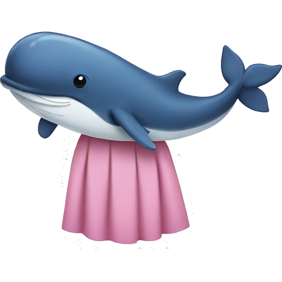 Whale in a dress emoji
