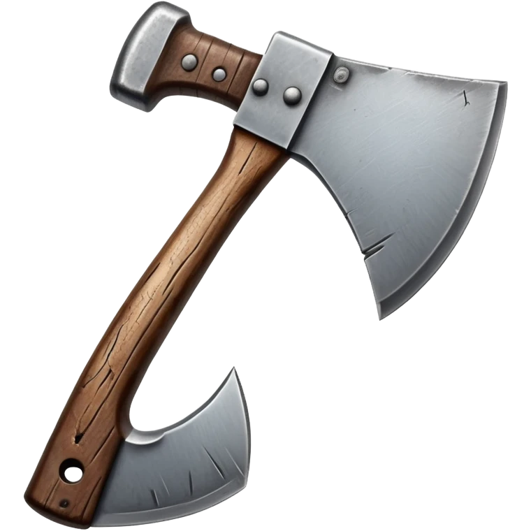 Rustic metal hatchet survival tool emoji