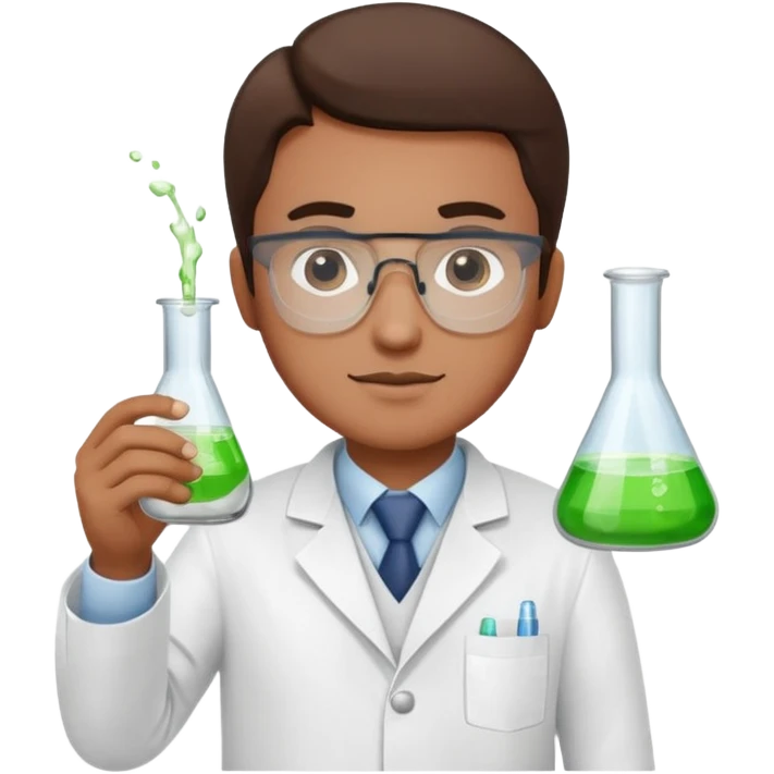 Crie emojis de uma farmacêutica mexendo com becker emoji