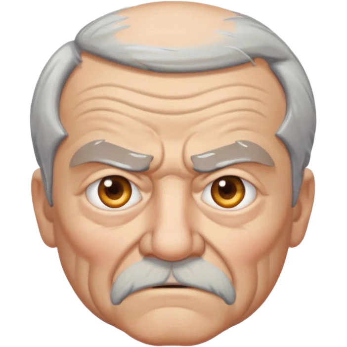Grumpy old man with one eye emoji