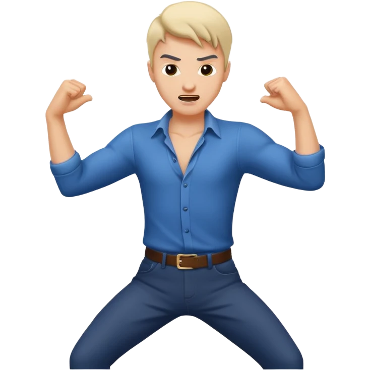 A man dancing aggressively  emoji