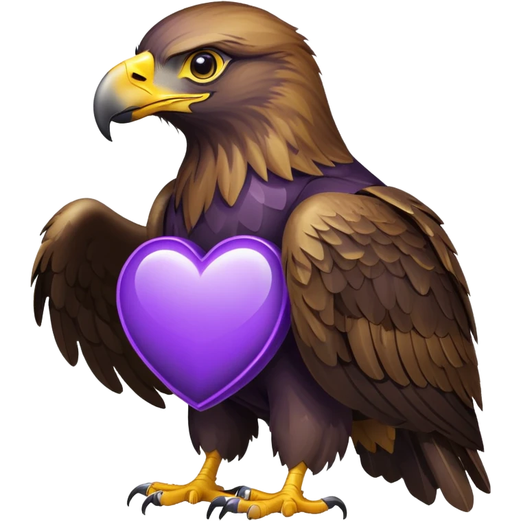Golden eagle with Purple Heart  emoji