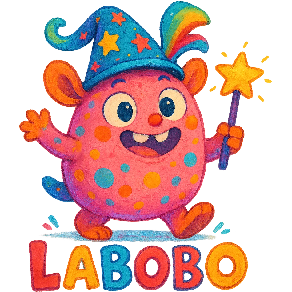 labobo character, playful and imaginative, fantasy style, creative and fun, vibrant colors emoji