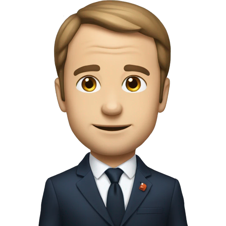 Macron promène son chien emoji