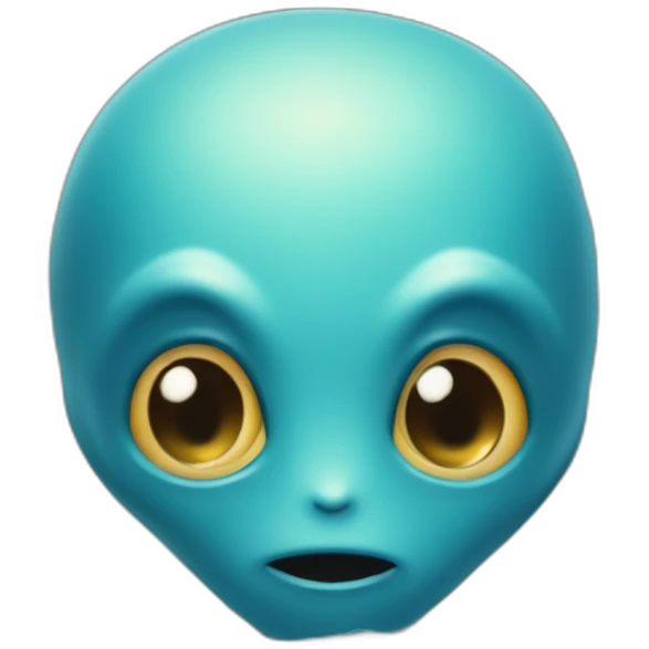Un alien nage dans la mer et à la peau bleue emoji