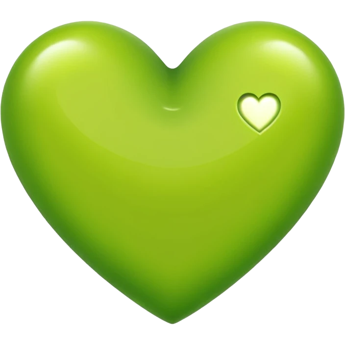 lime green heart emoji