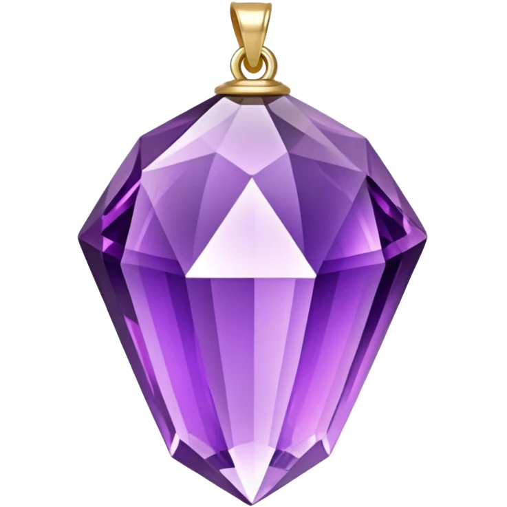 realistic amethyst crystal pendant emoji