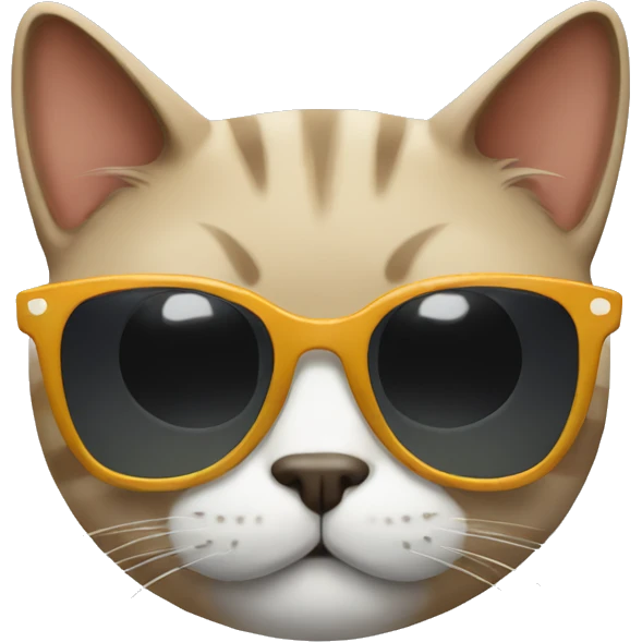 Cat with sunglasses emoji