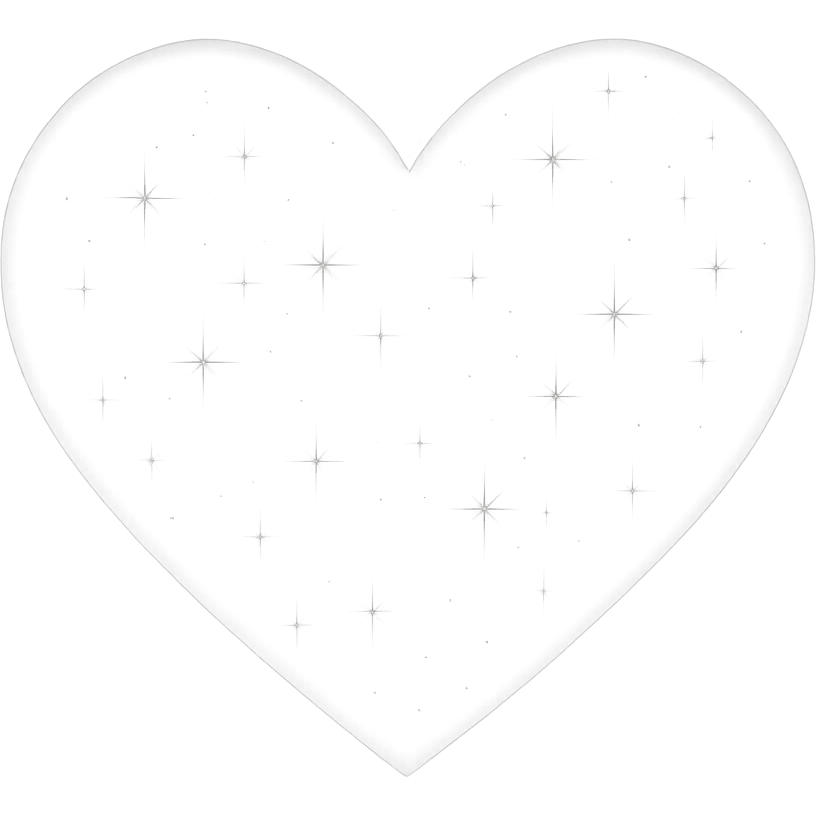 Modify the heart with a night sky gradient to black night theme with a black gradient, more stars, and a soft glow. Remove the background entirely  emoji