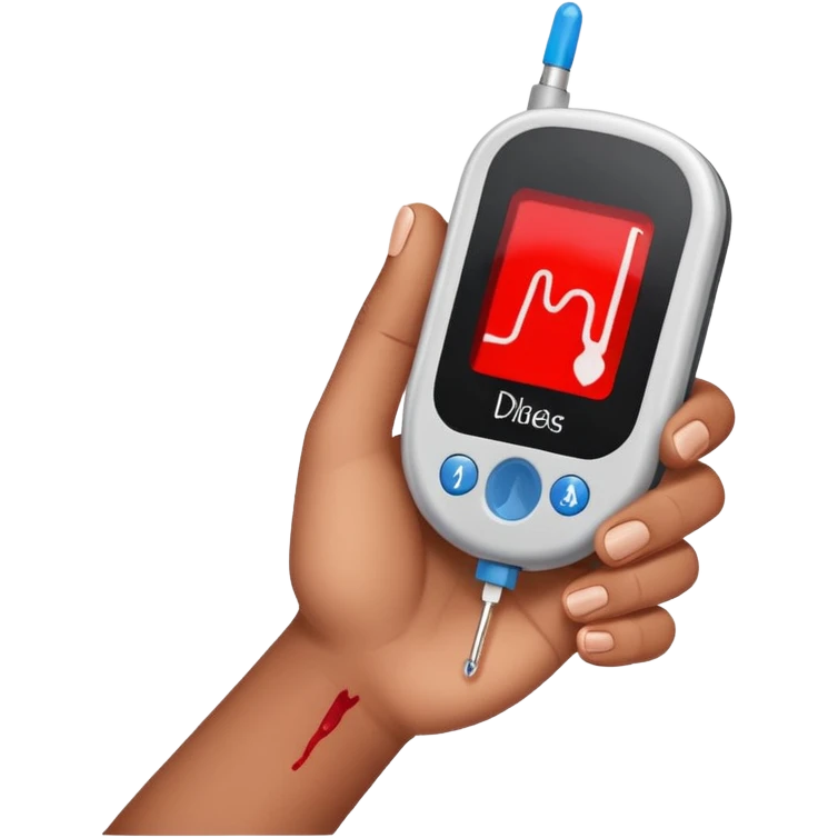 diabetes meter test finger blood emoji