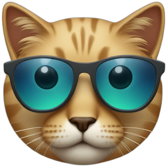 Cat with sunglasses emoji