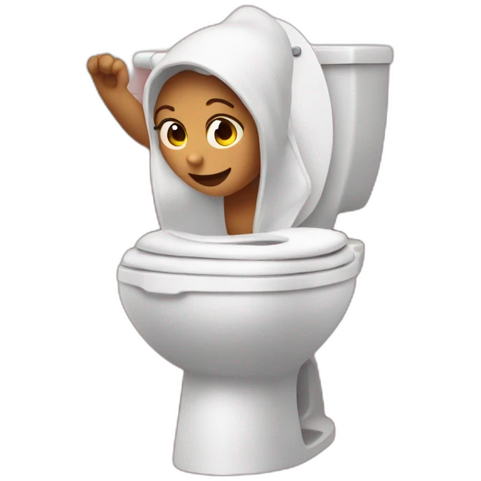 Maman qui fait caca dans les toilettes emoji
