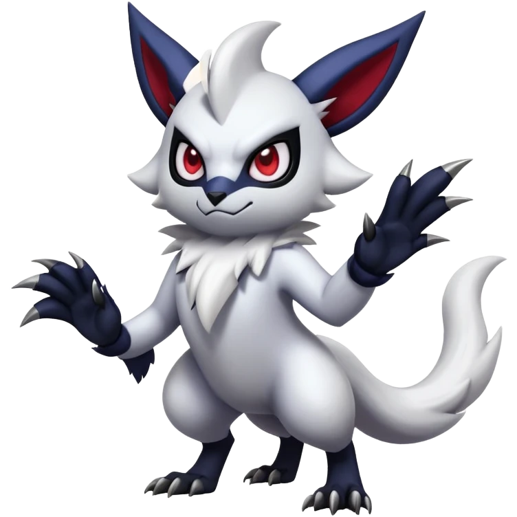 Shiny Dark Edgy Cute Absol-Noibat-Zangoose-Hybrid (Full body) emoji