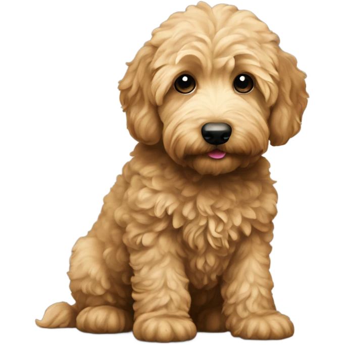 A mini goldendoodle emoji