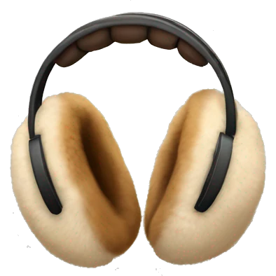 beige fur earmuffs emoji