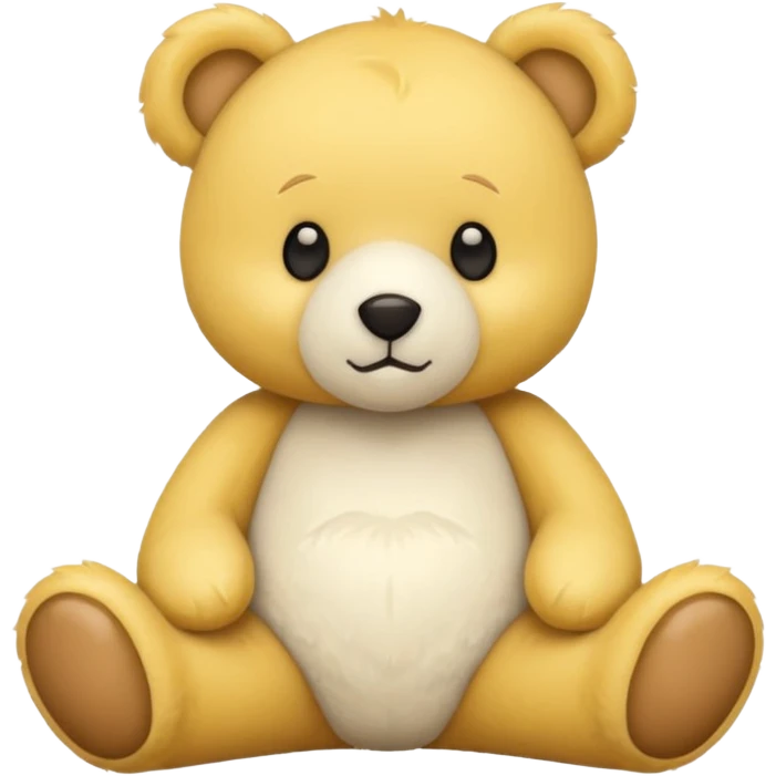 Yellow and white teddy bear  emoji