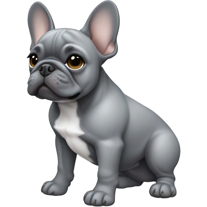 gray french bulldog puppy emoji