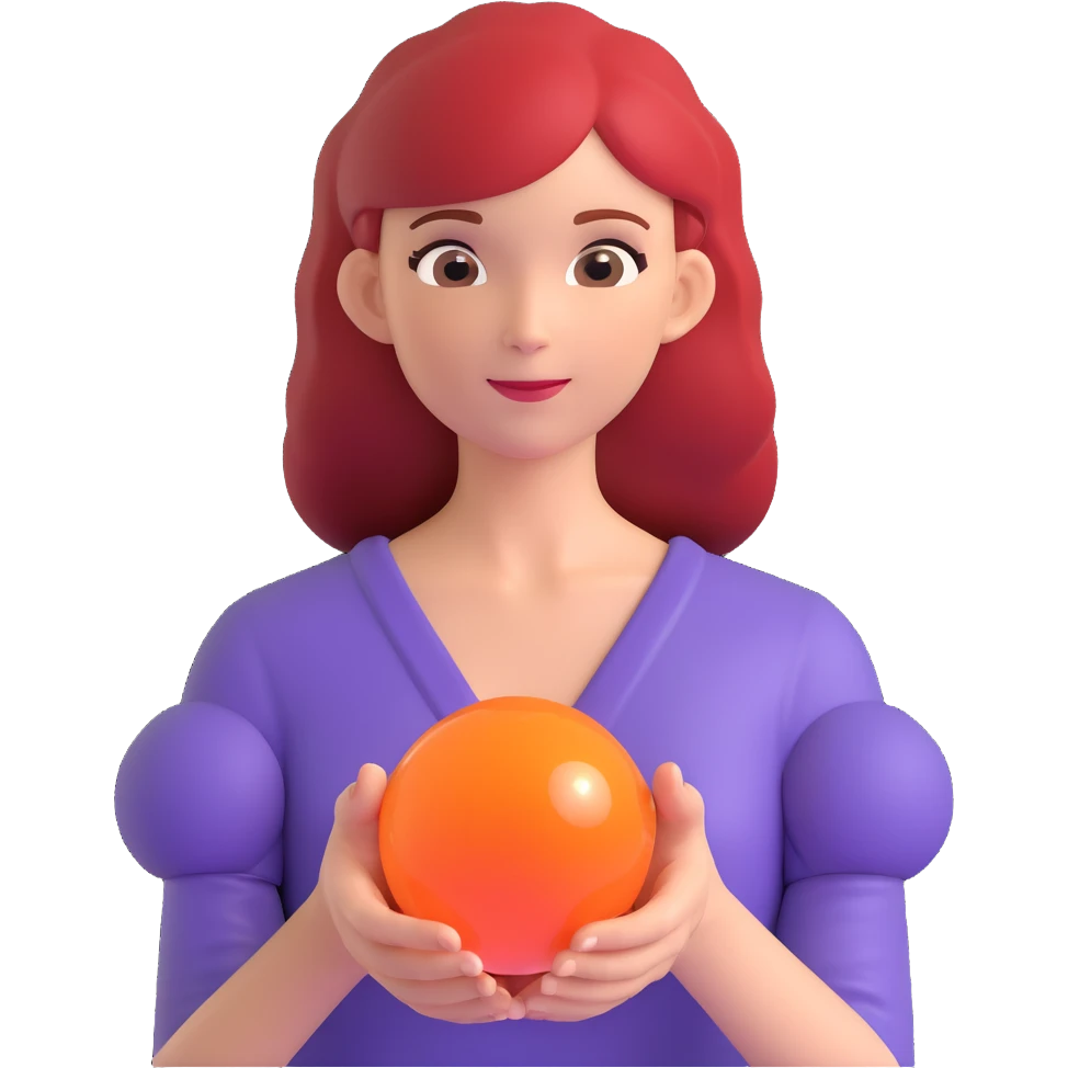 Magic woman with magic ball blue emoji