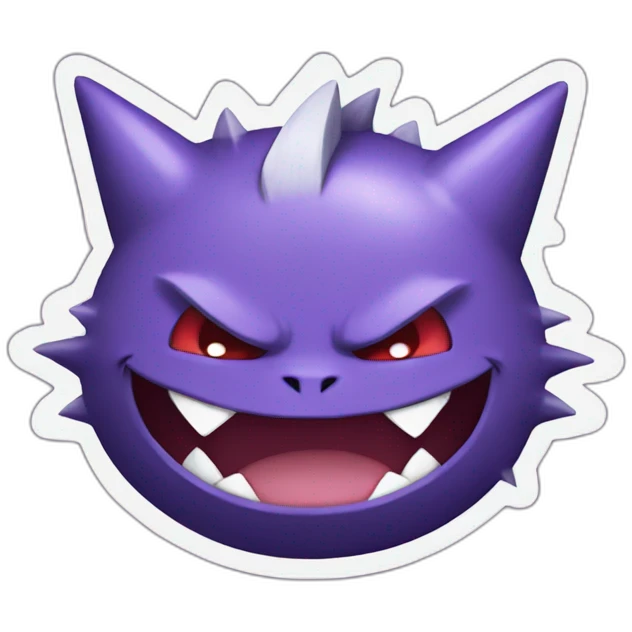 Gengar pokemon grin emoji