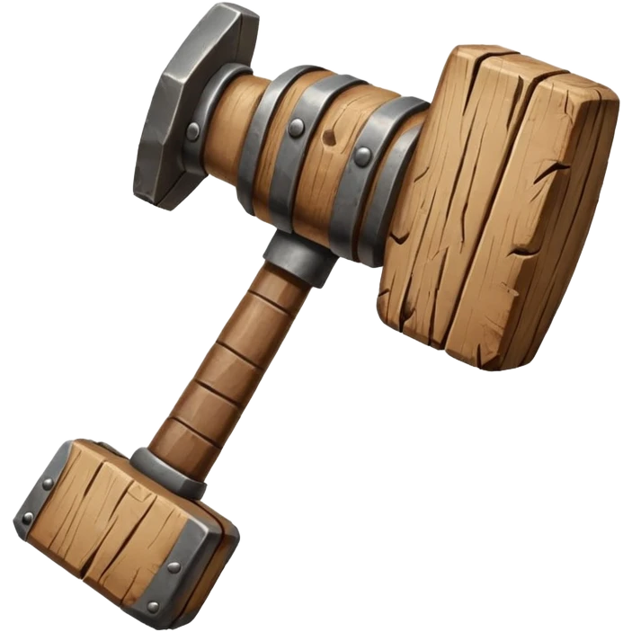 Banhammer with sign BAN! emoji