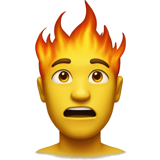 yellow face emoji fire herbs emoji