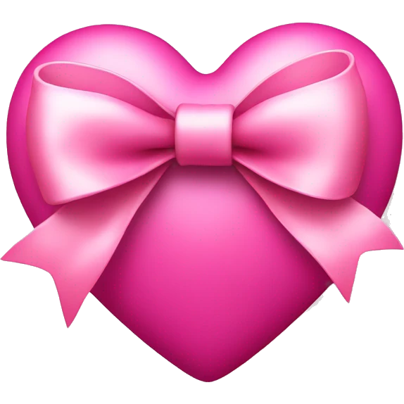 Pink heart with bow emoji