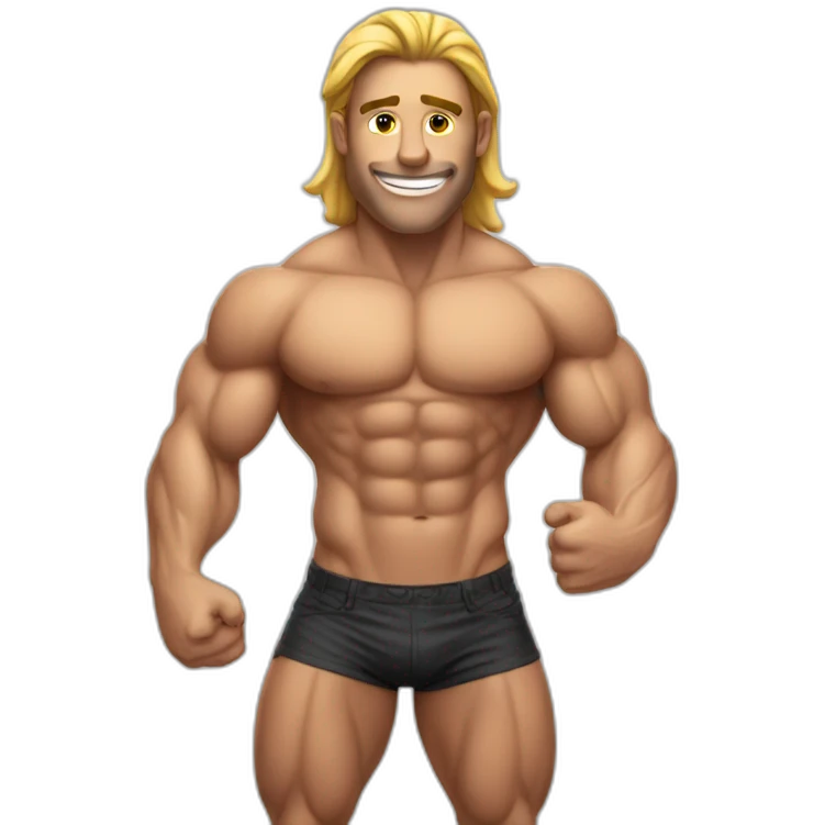 muscle-guy-bikini-ok emoji