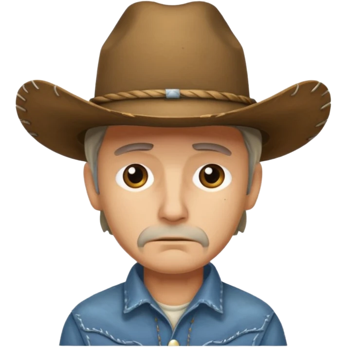 Sad cowboy emoji