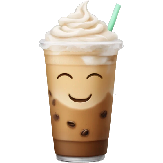 Iced latte emoji