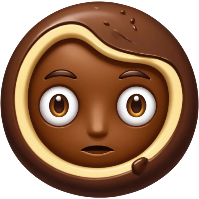 Une chocolatine qui rigole emoji