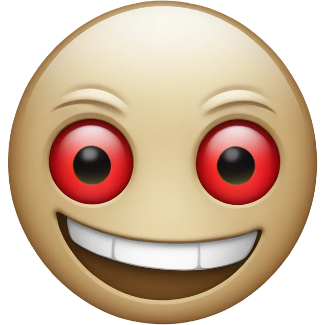 smiley with red eyes emoji