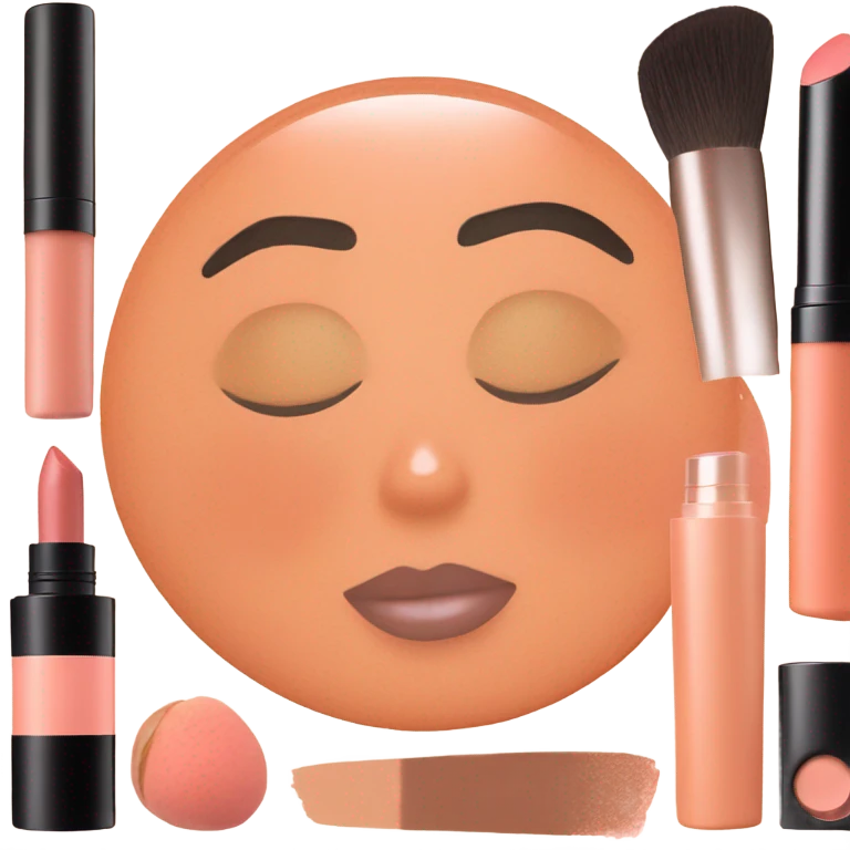 peach color makeup emoji