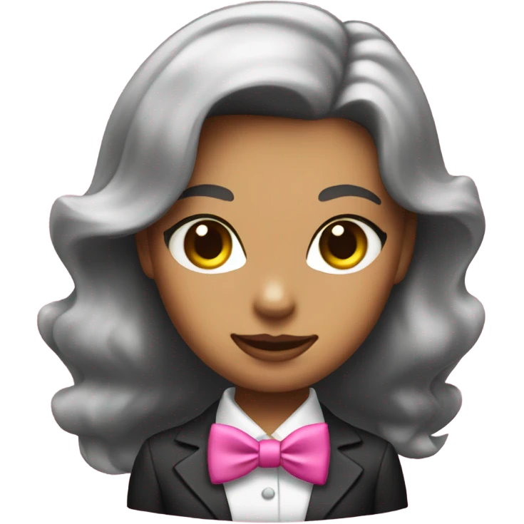 Catwoman with pink bow tie emoji