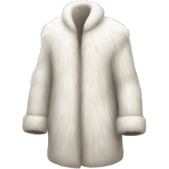 WHITE FUR COAT (ONLY COAT,WITHOUT HUMAN OR ANIMAL) emoji