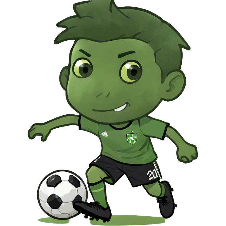 Boy, black hair, short, playing soccer, player number 20 emoji